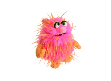 Handpop Monster to go Daddel H22cm - polyester - roze/oranje