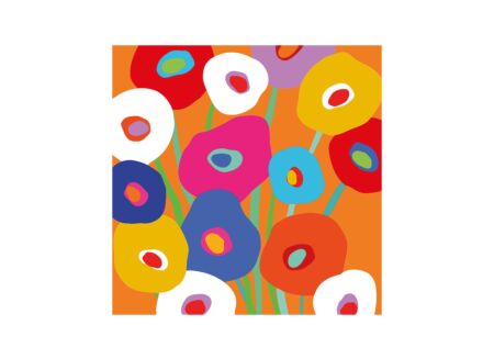 Serviette Super Bloom 33x33cm - papier - multicolor 20 stuks