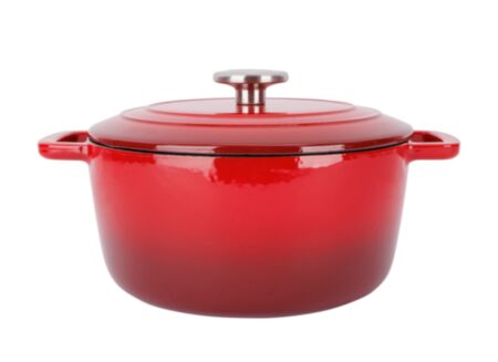 Stoofpot Fontestic Ø24cm 4,6L - gietijzer - rood