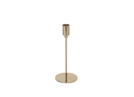 Kaarsenhouder Dinner Ø8xH19,5cm - metaal - goud