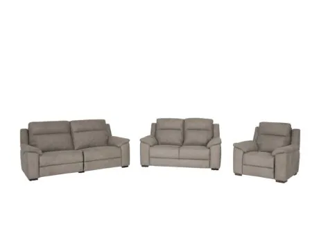 Zetel Grande 3+2+1-zit - stof - silver grey met relax
