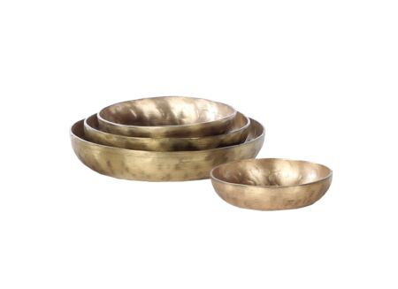 Schaal Feron Ø18cm - metaal - antiek goud