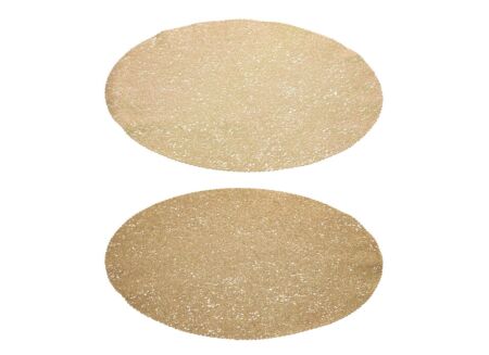 Placemat Ø38cm - kunststof - goud