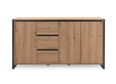 Commode Denver 160x88x40cm - décor - chêne artisanal & anthracite
