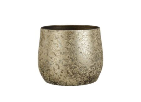 Bloempot Clemente H31cm - terracotta - champagne