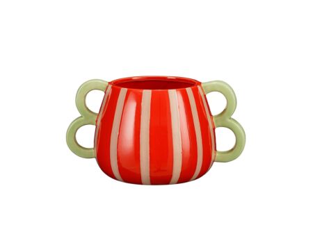 Bloempot Duke H14,5cm - dolomiet - rood