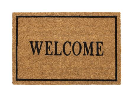 Deurmat E-Coco Welcome 60x40cm kokos bruin