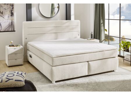 Boxspring Livia Normal 180x200cm - stof - greige