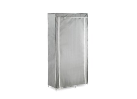 Kledingrek Fellow 90x45x178cm - metaal/stof - grijs