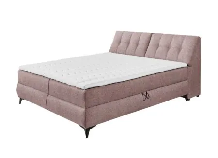 Plus Important - Lit box Atlantis 180x200cm - tissu - flamant avec rangement