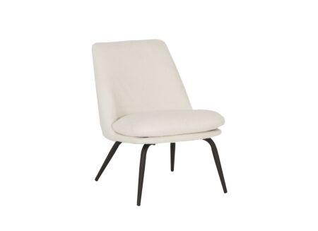 Fauteuil Yoyo 56x73x77cm - stof - krijt