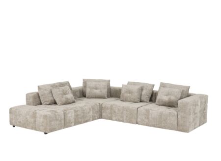 Canapé d'angle Argus 327x283cm - tissu - taupe