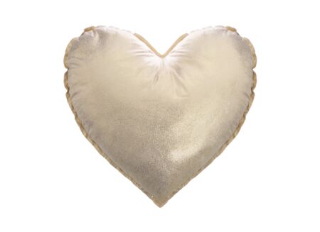 Kussen Hart Glitter  37x37cm - stof - roze goud
