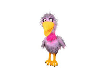 Handpop Mevrouw Quassel H53cm - polyester - multicolor