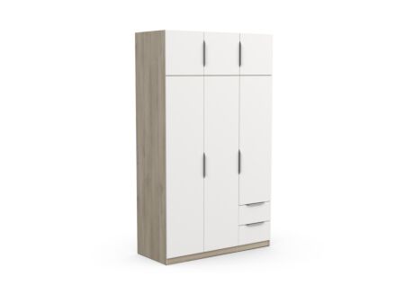 Kleerkast Ghost 119cm - decor - kronberg eik/wit