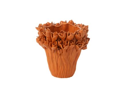 Vase Ambriosa H19cm - céramique - orange