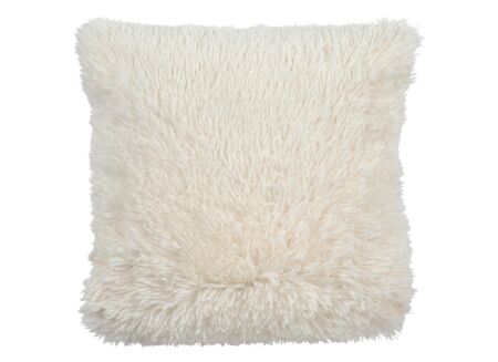 Kussen Fluffy 45x45cm - stof - ivoor