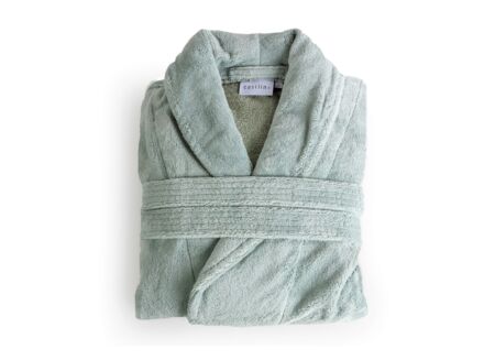 Badjas M flanel sea green