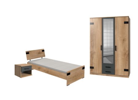 Kinderkamer Liverpool met 3-deurs kast