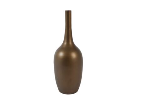 Vaas Javier H34cm - metaal - mat bruin