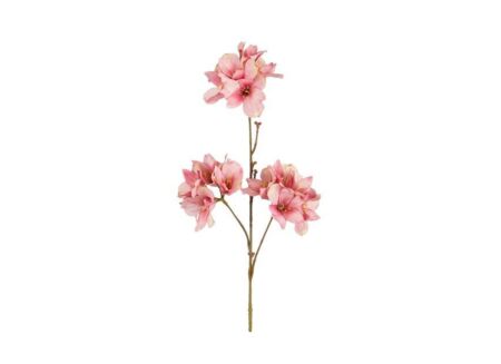 Kunstbloem Trompet H77cm - polyester - roze