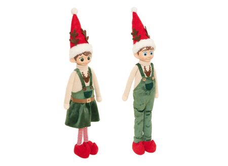 Kerstdecoratie Popette H65cm - stof - multicolor Kerstdecoratie Popette H65cm - stof - multicolor