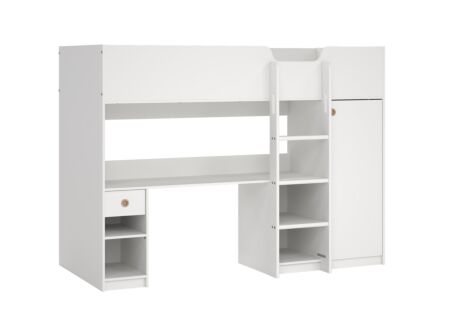 Hoogslaper Lyon 90x200cm - decor - wit