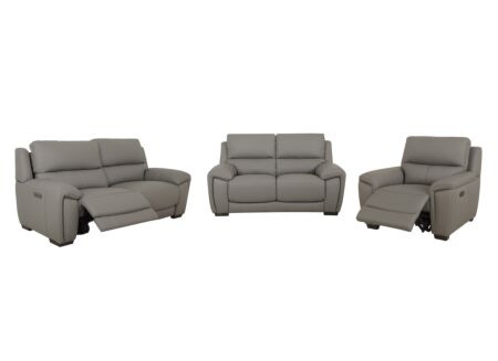 Zetel Sneak 2,5+2+1-zit - leder - elephant met relax