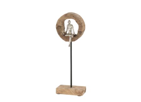 Figuur Denker op een ring H48cm