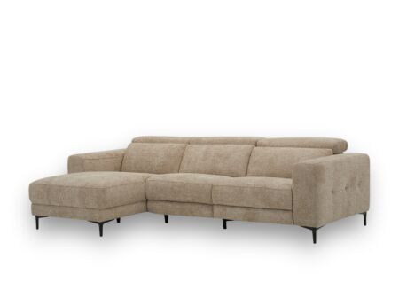 Hoeksalon Cine 168x277cm - stof - taupe
