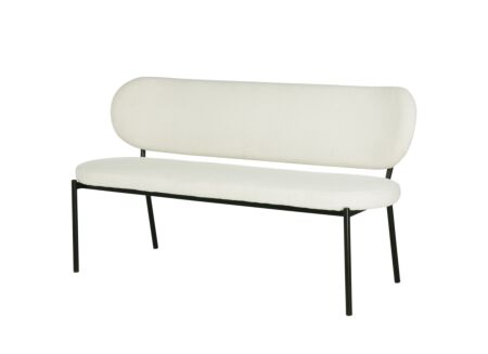 Zitbank Luke 160cm - stof - wit