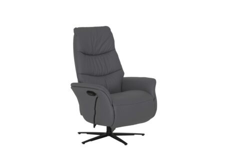 Relaxzetel 7051.57V+Z6 elektrisch - leder - grijs met large zithoogte- en diepte