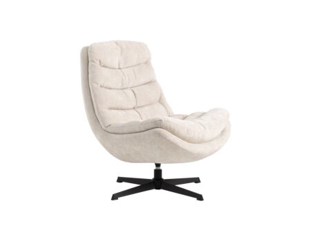 Draaifauteuil Flotilla 73x88x93cm - polyestervezel - wit