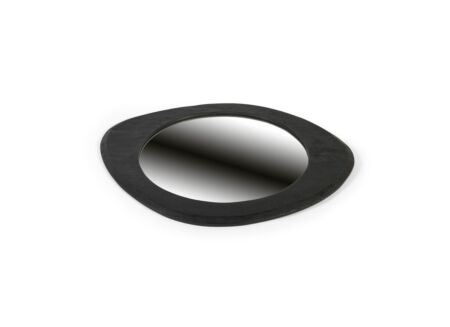 Spiegel 50x44cm - glas & hout - zwart