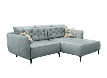 Hoeksalon Saulo 251x187cm - stof - lichtblauw