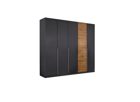Kleerkast 226cm - decor - metallic grijs/artisanale eik