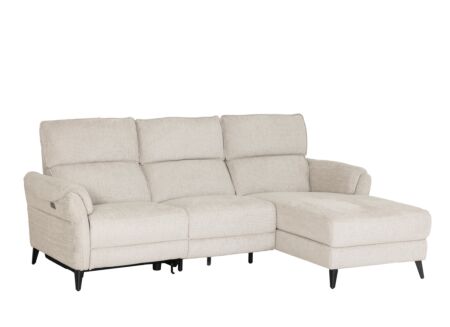 Hoeksalon Kenobi 239x164cm - stof - lichtgrijs met relax