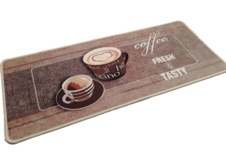 Keukenloper Coffee 120x50cm - stof - bruin