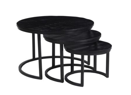 Bijzettafel Celeste Ø70cm set van 3