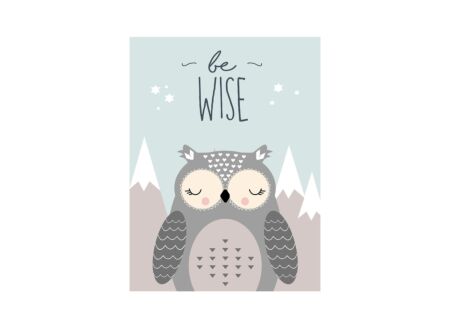 Print op canvas Be Wise 30x40cm