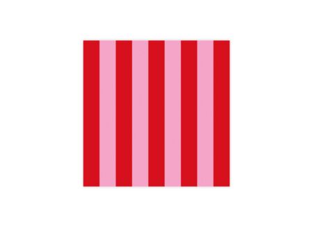 Serviette Red & Pink 33x33cm - papier - rood & roze - 20 stuks