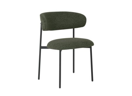 Stoel Luke 54,5x58x79cm - bouclé - groen
