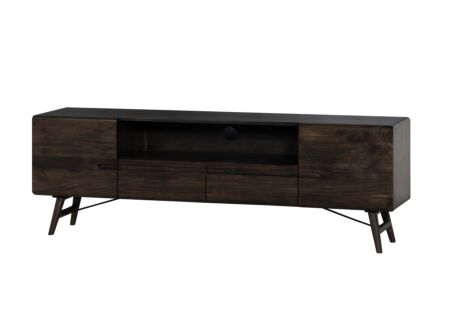 Tv-meubel Aura 210cm - acacia massief - espresso