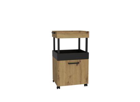 Serveerwagen 50cm - decor - artisanale eik
