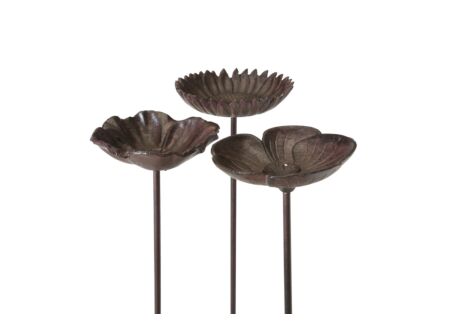 Vogelbad Blume H75cm - gietijzer - bruin