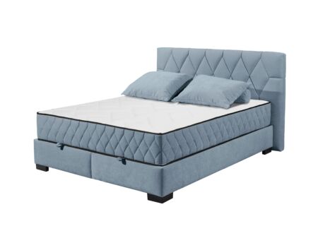 Bedbox Nagol B 160x200cm - stof - denim met opbergruimte