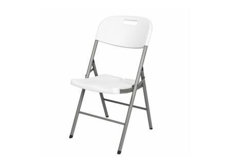 Klapstoel Nicola 45x48x87cm - staal & HDPE - wit
