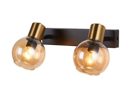 Wandlamp brons 2x40W E14