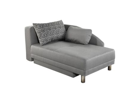 Chaise longue Roy Recamière 149x90x80cm - stof - lichtgrijs met bedfunctie