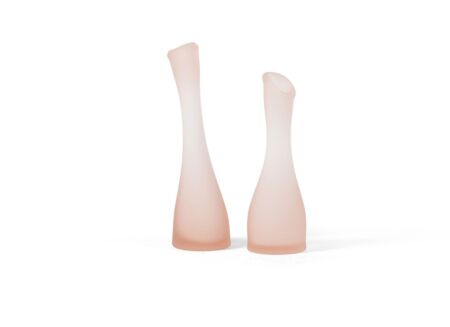 Vaas Soliflower organisch mat Small Ø7,5x19cm - glas - zalm